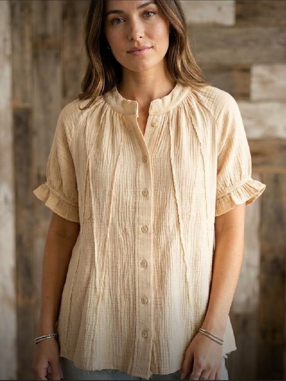 New In by Very J Neutral Beige Top